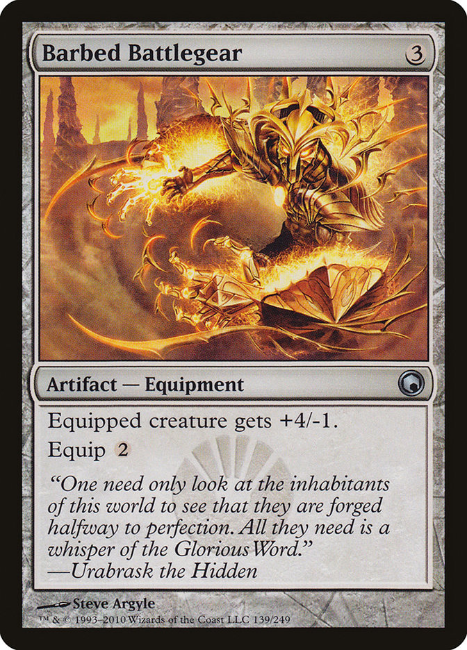 {C} Barbed Battlegear [Scars of Mirrodin][SOM 139]