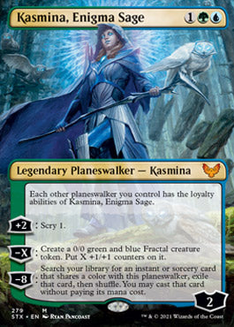 {R} Kasmina, Enigma Sage (Borderless) [Strixhaven: School of Mages][STX 279]