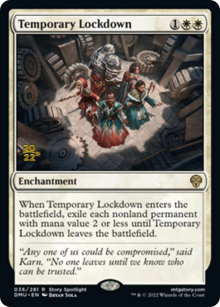 {@R} Temporary Lockdown [Dominaria United Prerelease Promos][PR DMU 036]