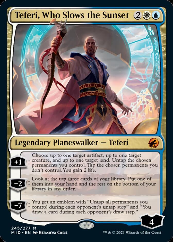 {R} Teferi, Who Slows the Sunset [Innistrad: Midnight Hunt][MID 245]