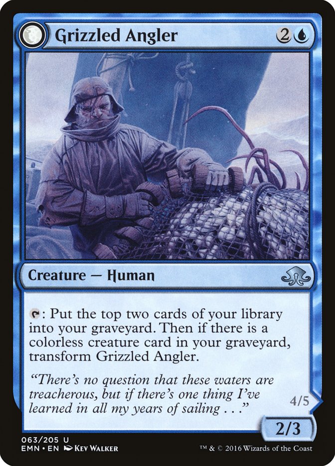 {C} Grizzled Angler // Grisly Anglerfish [Eldritch Moon][EMN 063]