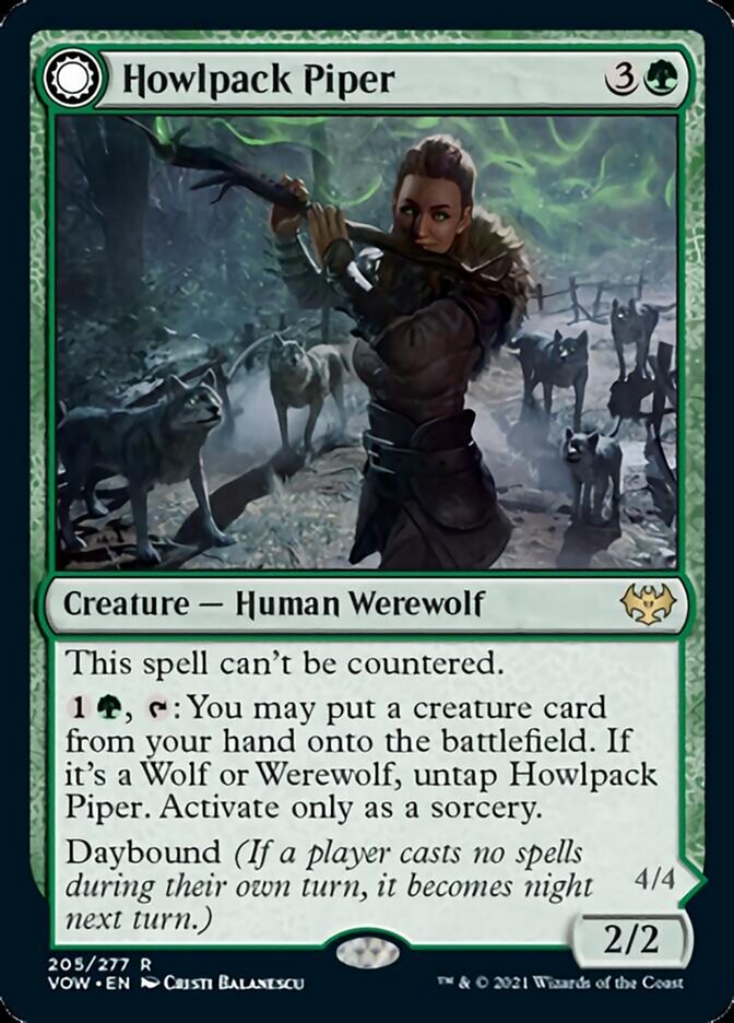 {R} Howlpack Piper // Wildsong Howler [Innistrad: Crimson Vow][VOW 205]