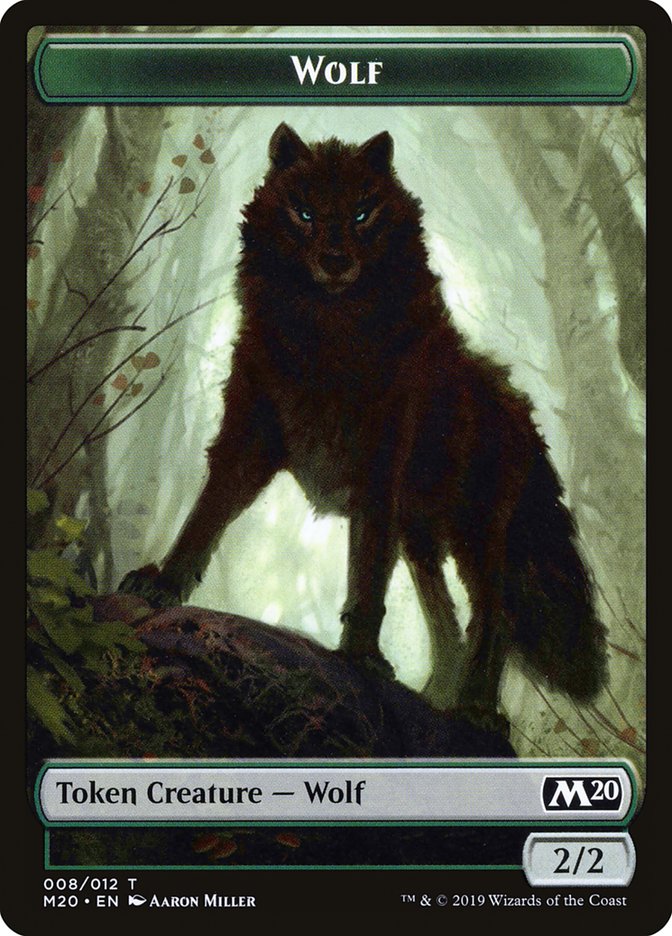 {T} Zombie // Wolf Double-Sided Token [Game Night 2019 Tokens][TGN2 6 // 8]