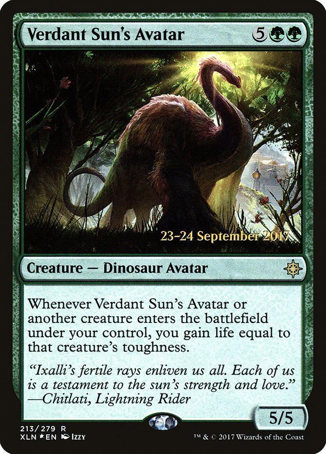 {R} Verdant Sun's Avatar [Ixalan Prerelease Promos][PR XLN 213]