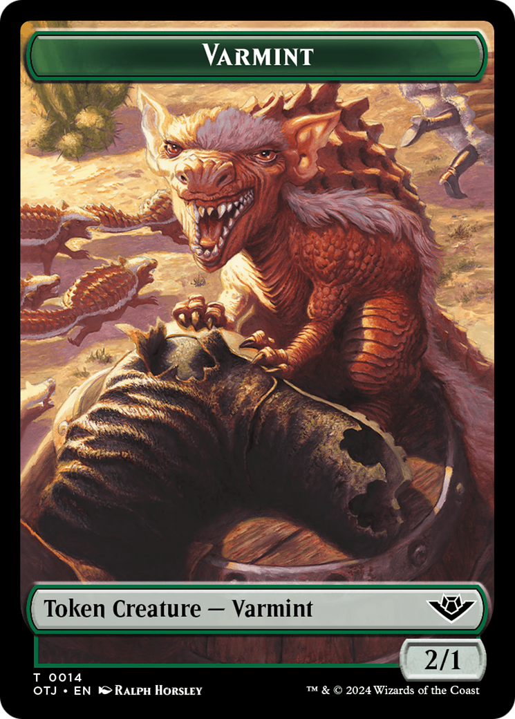 {T} Varmint // Plot Double-Sided Token [Outlaws of Thunder Junction Tokens][TOTJ 14//20]