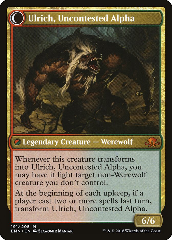 {R} Ulrich of the Krallenhorde // Ulrich, Uncontested Alpha [Eldritch Moon][EMN 191]