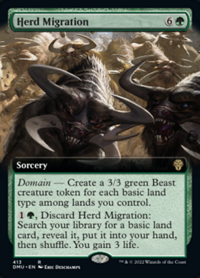 {@R} Herd Migration (Extended Art) [Dominaria United][DMU 413]