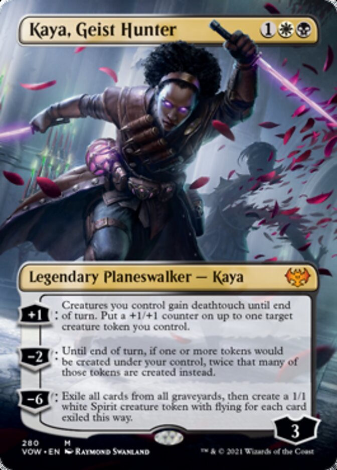 {R} Kaya, Geist Hunter (Borderless) [Innistrad: Crimson Vow][VOW 280]