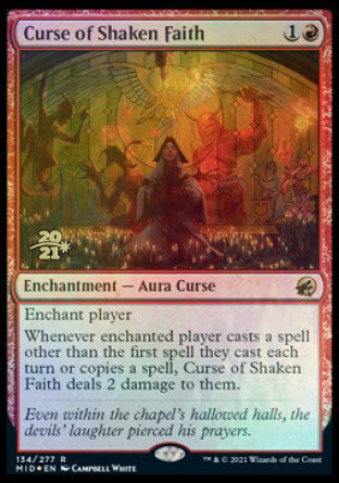 {R} Curse of Shaken Faith [Innistrad: Midnight Hunt Prerelease Promos][PR MID 134]