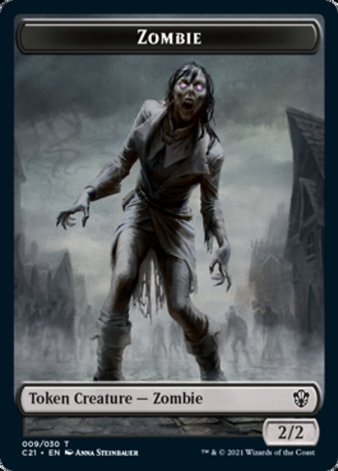 {T} Zombie // Horror Token [Commander 2021 Tokens][TC21 009]