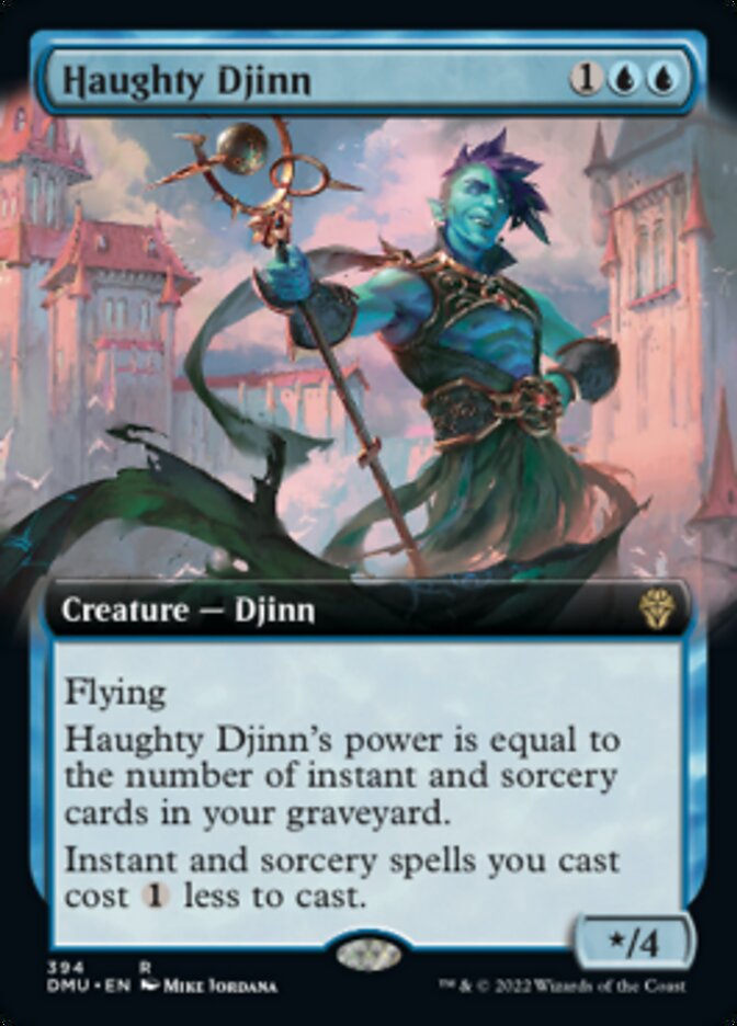 {@R} Haughty Djinn (Extended Art) [Dominaria United][DMU 394]