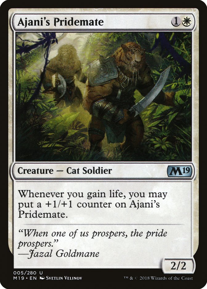 {C} Ajani's Pridemate [Core Set 2019][M19 005]