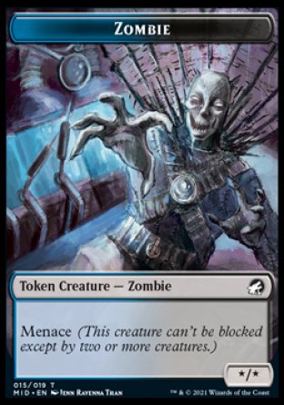 {T} Zombie Token (015) [Innistrad: Midnight Hunt Tokens][TMID 015]