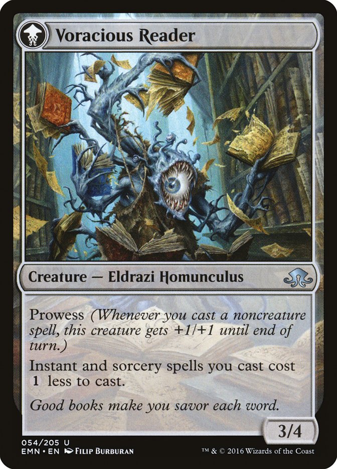 {C} Curious Homunculus // Voracious Reader [Eldritch Moon][EMN 054]