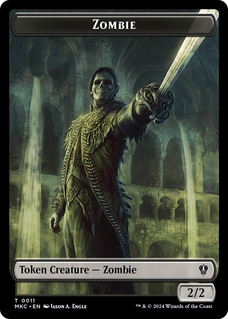 {T} Vizier of Many Faces // Zombie Double-Sided Token [Murders at Karlov Manor Commander Tokens][TMKC 5//11]