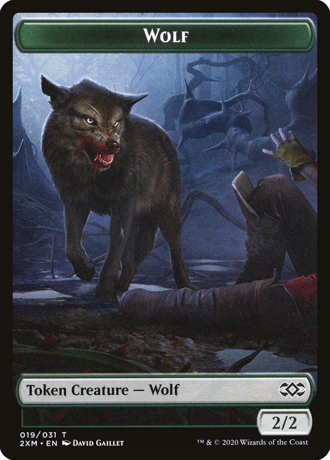 {T} Wolf Token [Double Masters Tokens][T2XM 019]