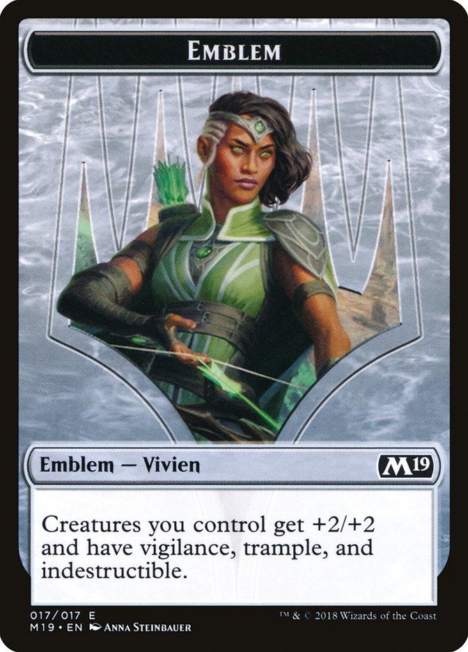 {T} Vivien Reid Emblem [Core Set 2019 Tokens][TM19 017]