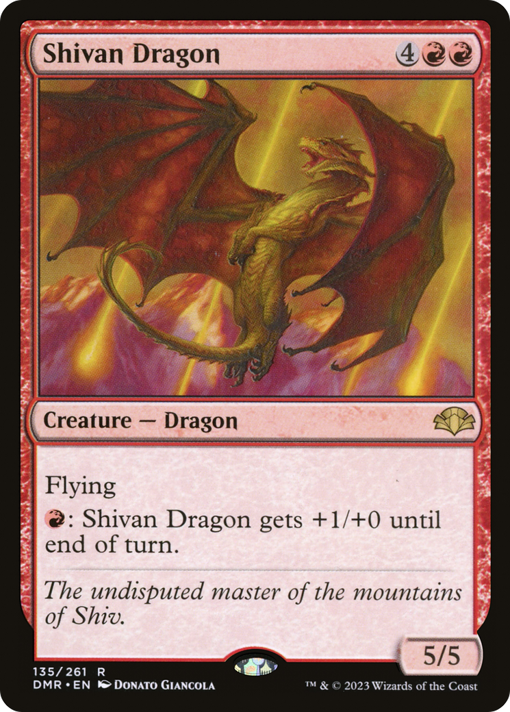 {R} Shivan Dragon [Dominaria Remastered][DMR 135]