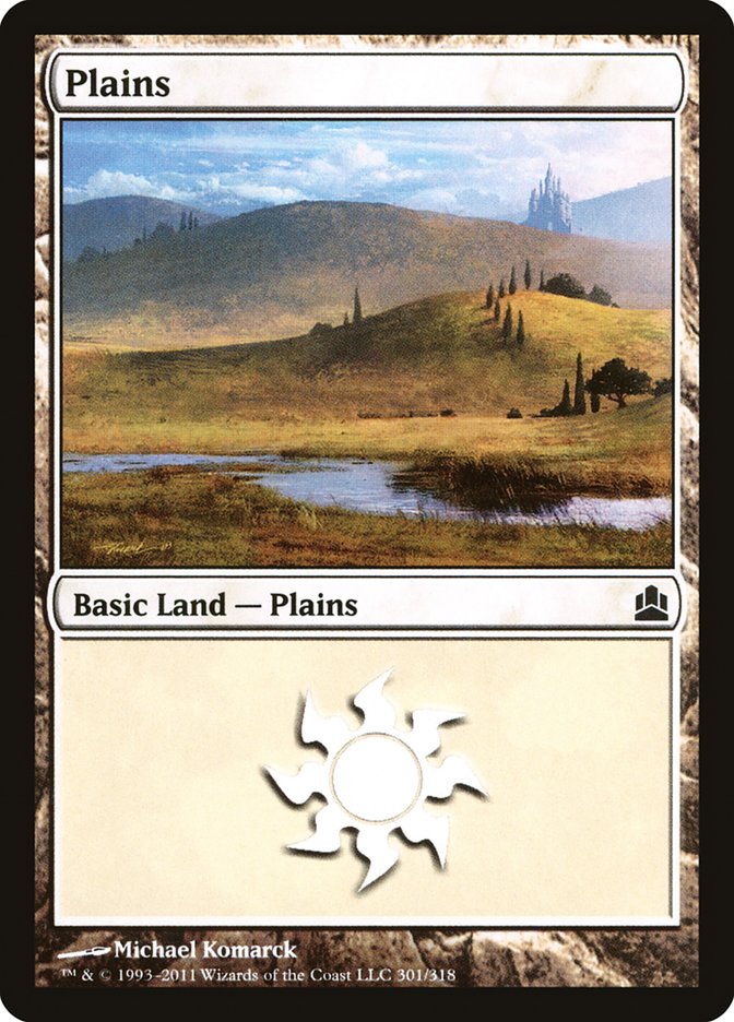 {B}[CMD 301] Plains (301) [Commander 2011]