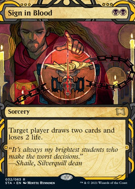 {R} Sign in Blood (Foil Etched) [Strixhaven: School of Mages Mystical Archive][ET STA 032]