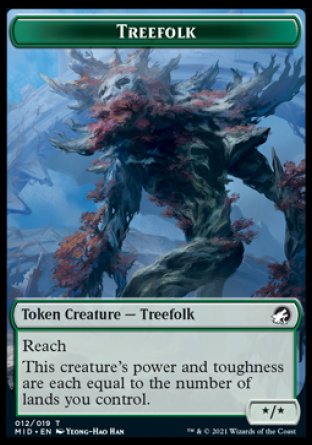 {T} Treefolk Token [Innistrad: Midnight Hunt Tokens][TMID 012]