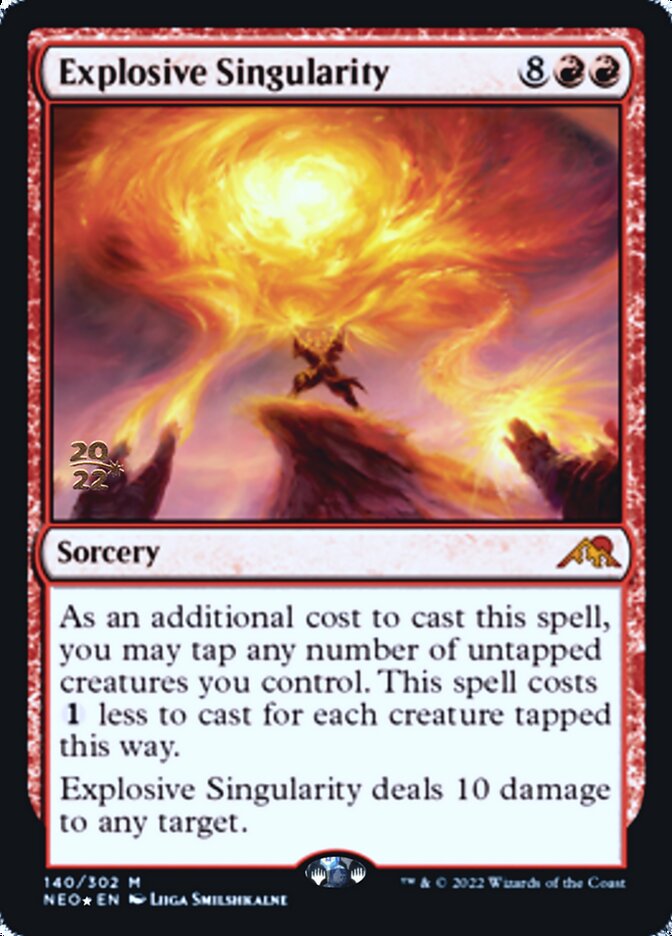 {R} Explosive Singularity [Kamigawa: Neon Dynasty Prerelease Promos][PR NEO 140]