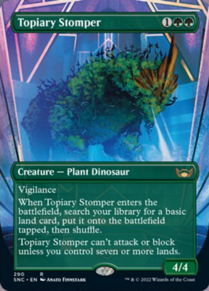 {R} Topiary Stomper (Borderless Alternate Art) [Streets of New Capenna][SNC 290]