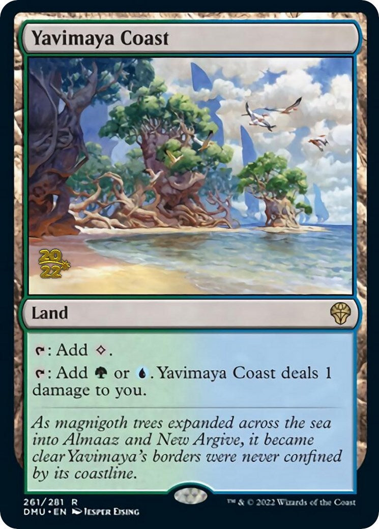 {@R} Yavimaya Coast [Dominaria United Prerelease Promos][PR DMU 261]