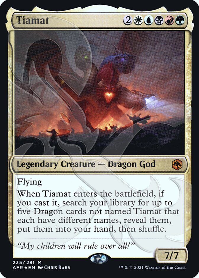 {R} Tiamat (Ampersand Promo) [Dungeons & Dragons: Adventures in the Forgotten Realms Promos][AMP AFR 235]