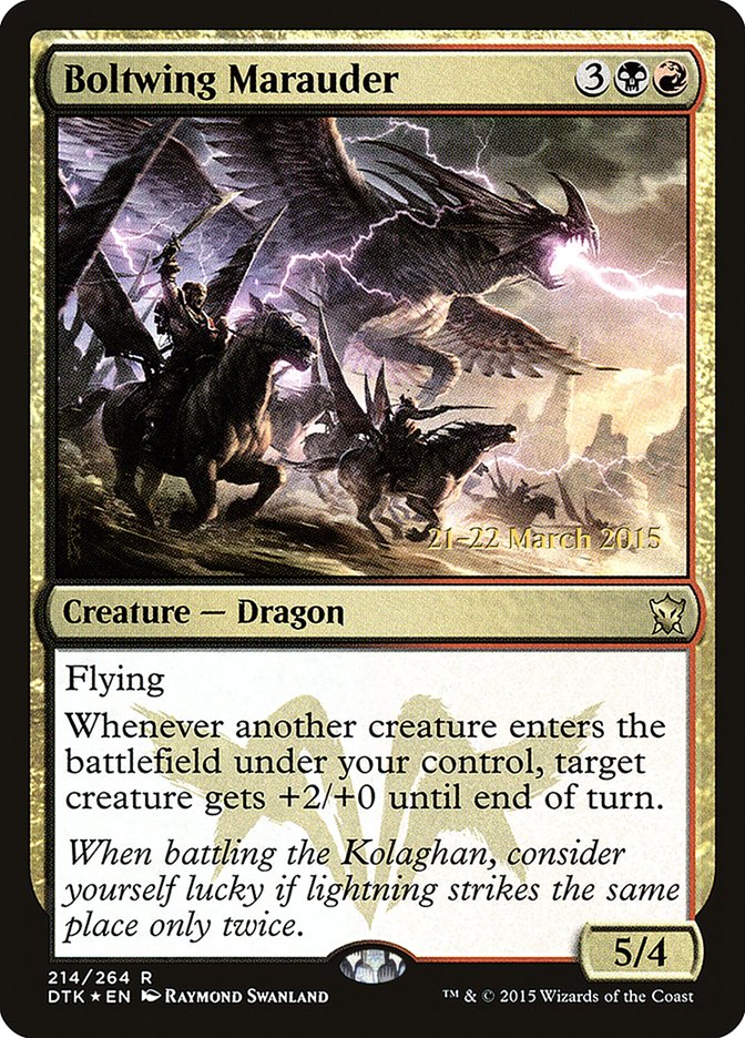 {R} Boltwing Marauder [Dragons of Tarkir Prerelease Promos][PR DTK 214]