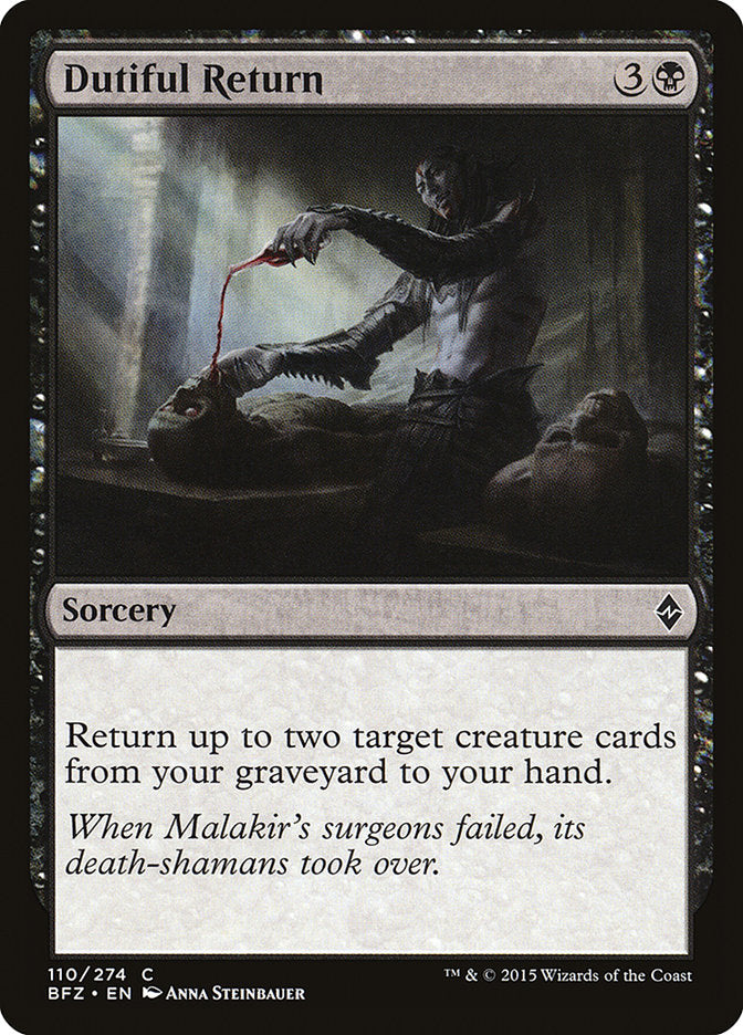 {C} Dutiful Return [Battle for Zendikar][BFZ 110]