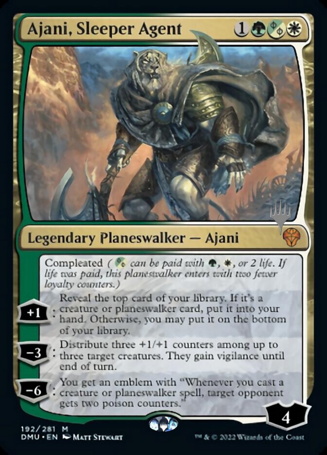 {@R} Ajani, Sleeper Agent (Promo Pack) [Dominaria United Promos][PP DMU 192]