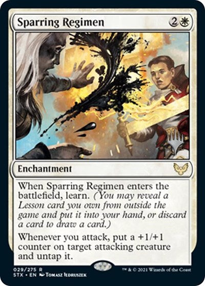 {R} Sparring Regimen (Promo Pack) [Strixhaven: School of Mages Promos][PP STX 029]