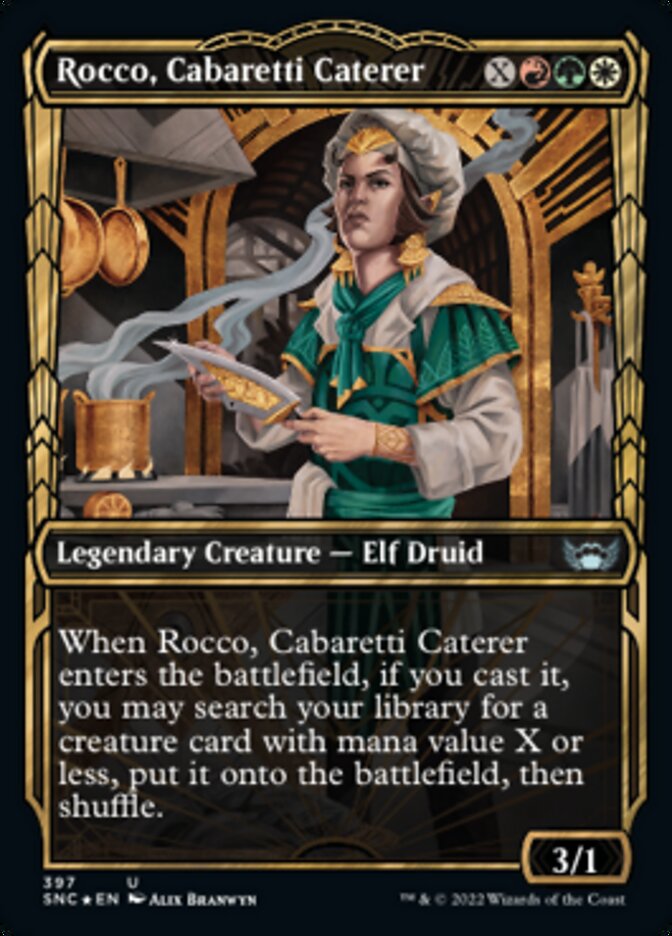 {C} Rocco, Cabaretti Caterer (Showcase Golden Age Gilded Foil) [Streets of New Capenna][SNC 397]