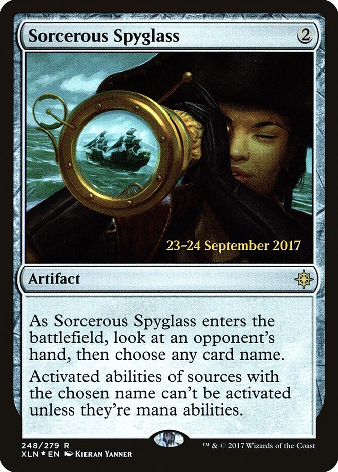 {R} Sorcerous Spyglass [Ixalan Prerelease Promos][PR XLN 248]