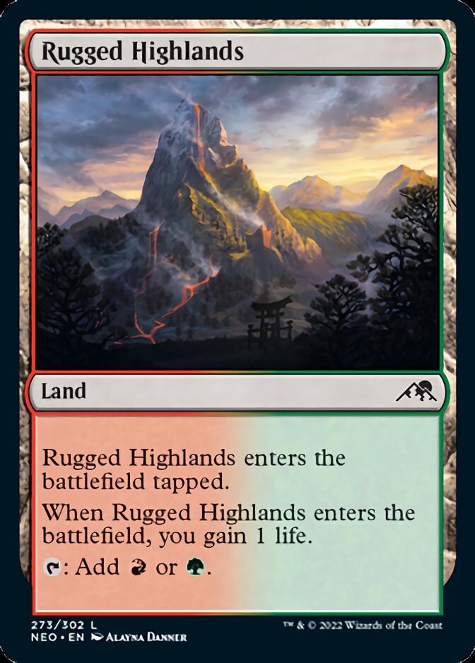 {C} Rugged Highlands [Kamigawa: Neon Dynasty][NEO 273]