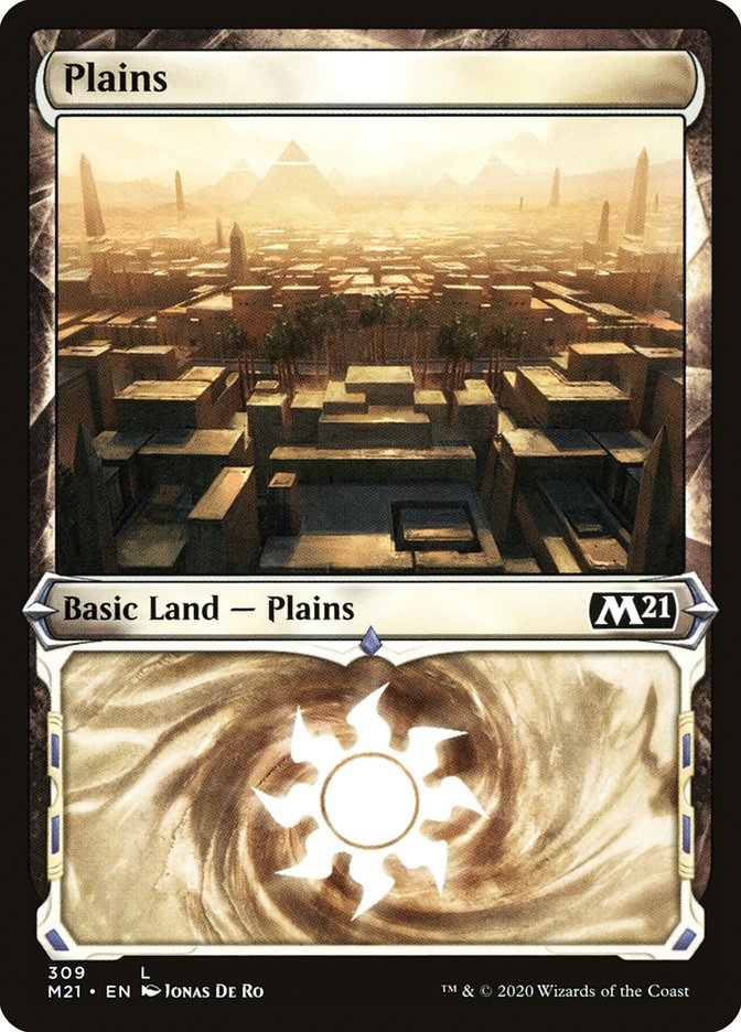 {B}[M21 309] Plains (309) (Showcase) [Core Set 2021]