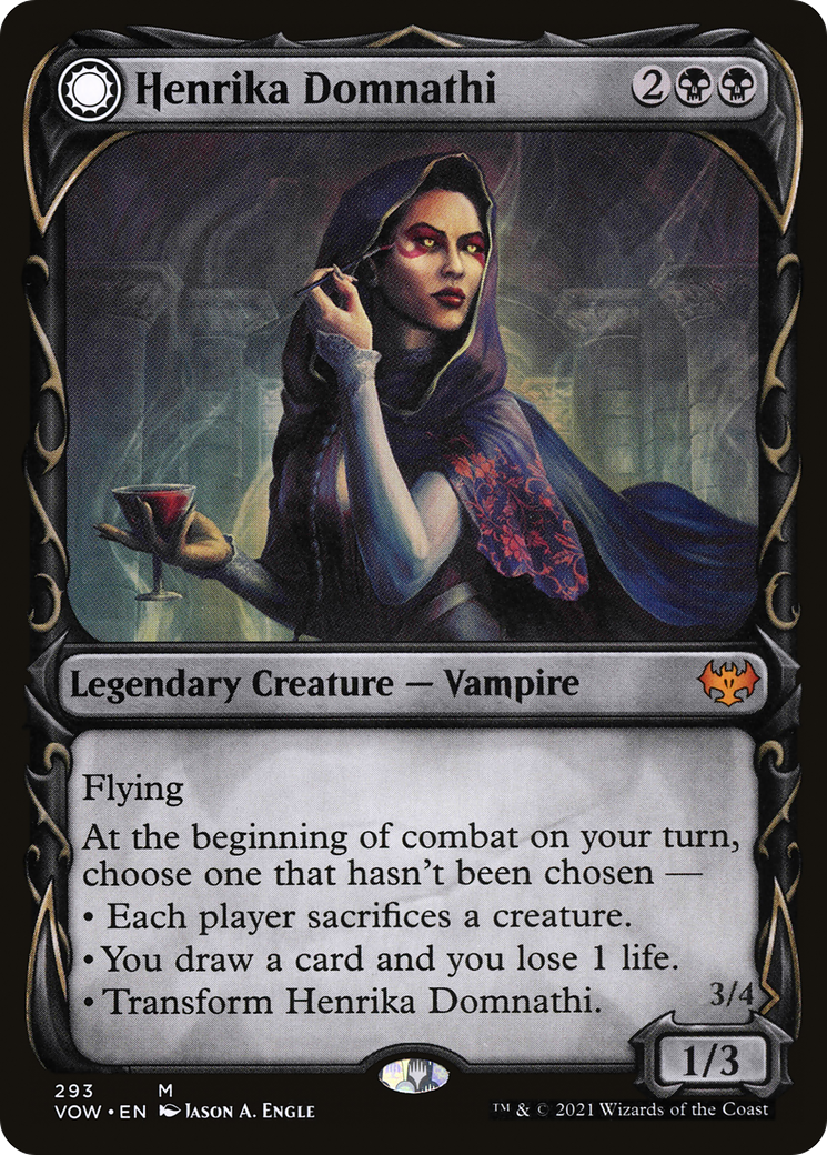 {R} Henrika Domnathi // Henrika, Infernal Seer (Showcase Fang Frame) [Innistrad: Crimson Vow][VOW 293]