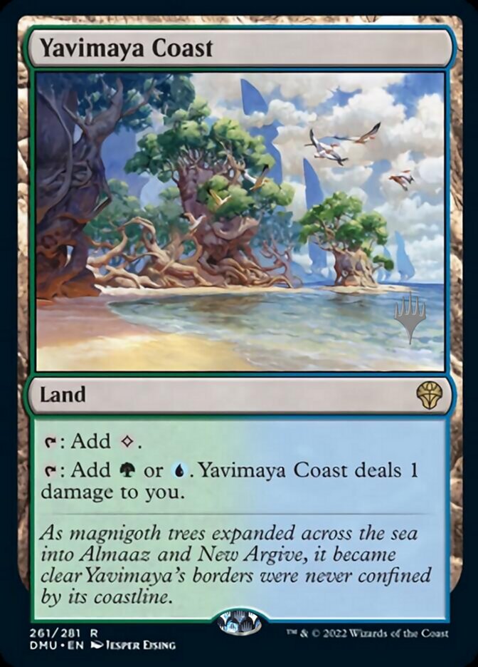 {@R} Yavimaya Coast (Promo Pack) [Dominaria United Promos][PP DMU 261]