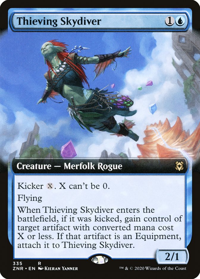 {R} Thieving Skydiver (Extended Art) [Zendikar Rising][ZNR 335]