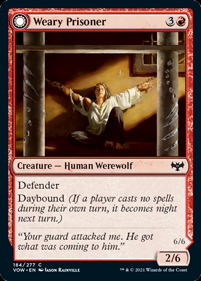 {C} Weary Prisoner // Wrathful Jailbreaker [Innistrad: Crimson Vow][VOW 184]