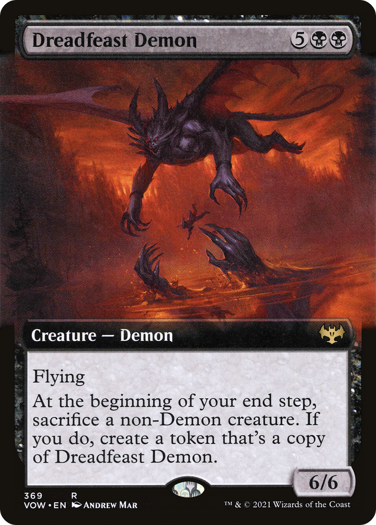 {R} Dreadfeast Demon (Extended Art) [Innistrad: Crimson Vow][VOW 369]