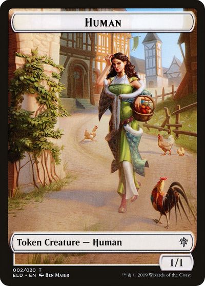 {T} Vraska Emblem // Human Double-sided Token [Challenger Decks 2020 Tokens][TCH20 008]