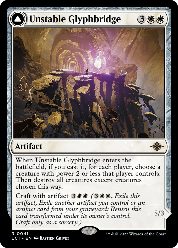 {@R} Unstable Glyphbridge // Sandswirl Wanderglyph [The Lost Caverns of Ixalan][LCI 041]