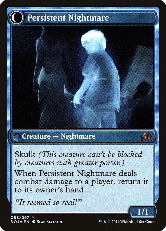 {R} Startled Awake // Persistent Nightmare [Shadows over Innistrad Prerelease Promos][PR SOI 088]