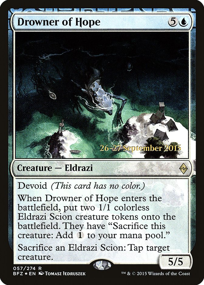 {R} Drowner of Hope [Battle for Zendikar Prerelease Promos][PR BFZ 057]