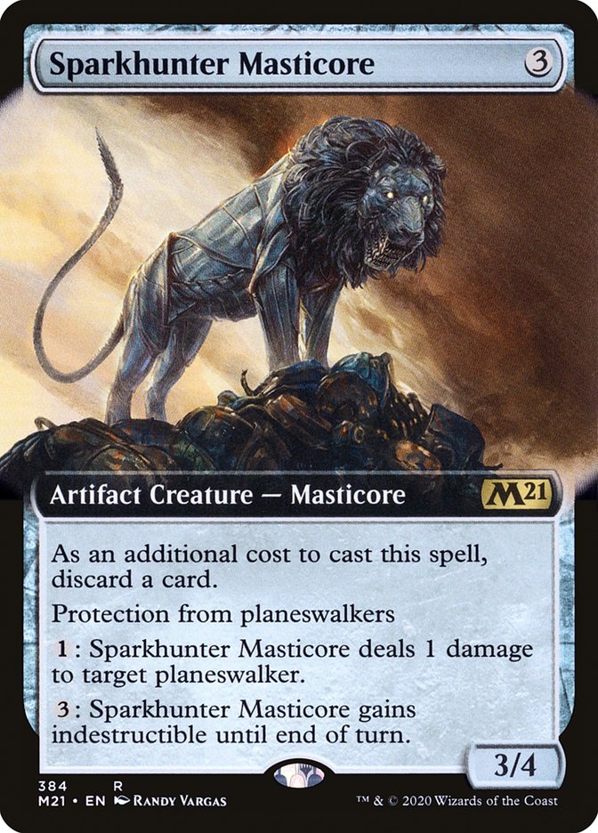 {R} Sparkhunter Masticore (Extended Art) [Core Set 2021][M21 384]