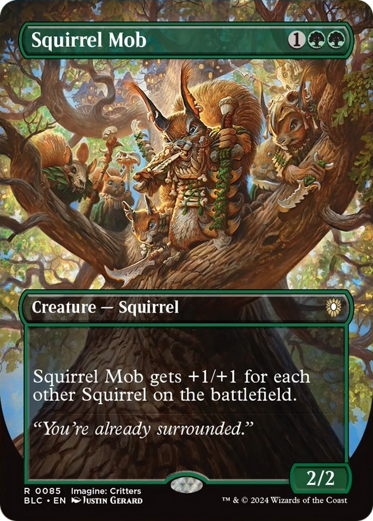 {R} Squirrel Mob (Borderless) [Bloomburrow Commander][BLC 085]