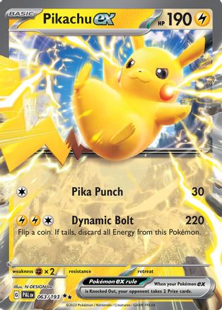 [PKM-R] Pikachu ex (063/193) [Scarlet & Violet: Paldea Evolved]