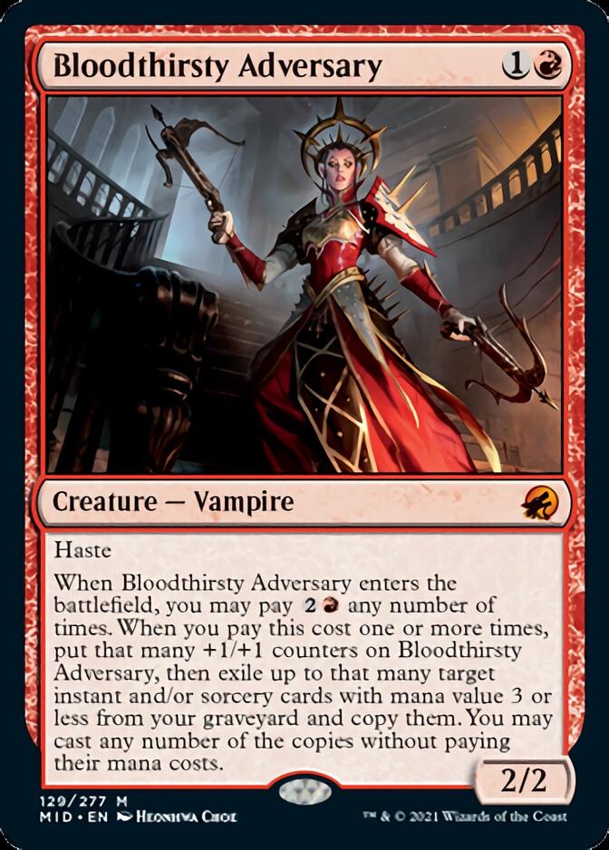 {R} Bloodthirsty Adversary [Innistrad: Midnight Hunt][MID 129]